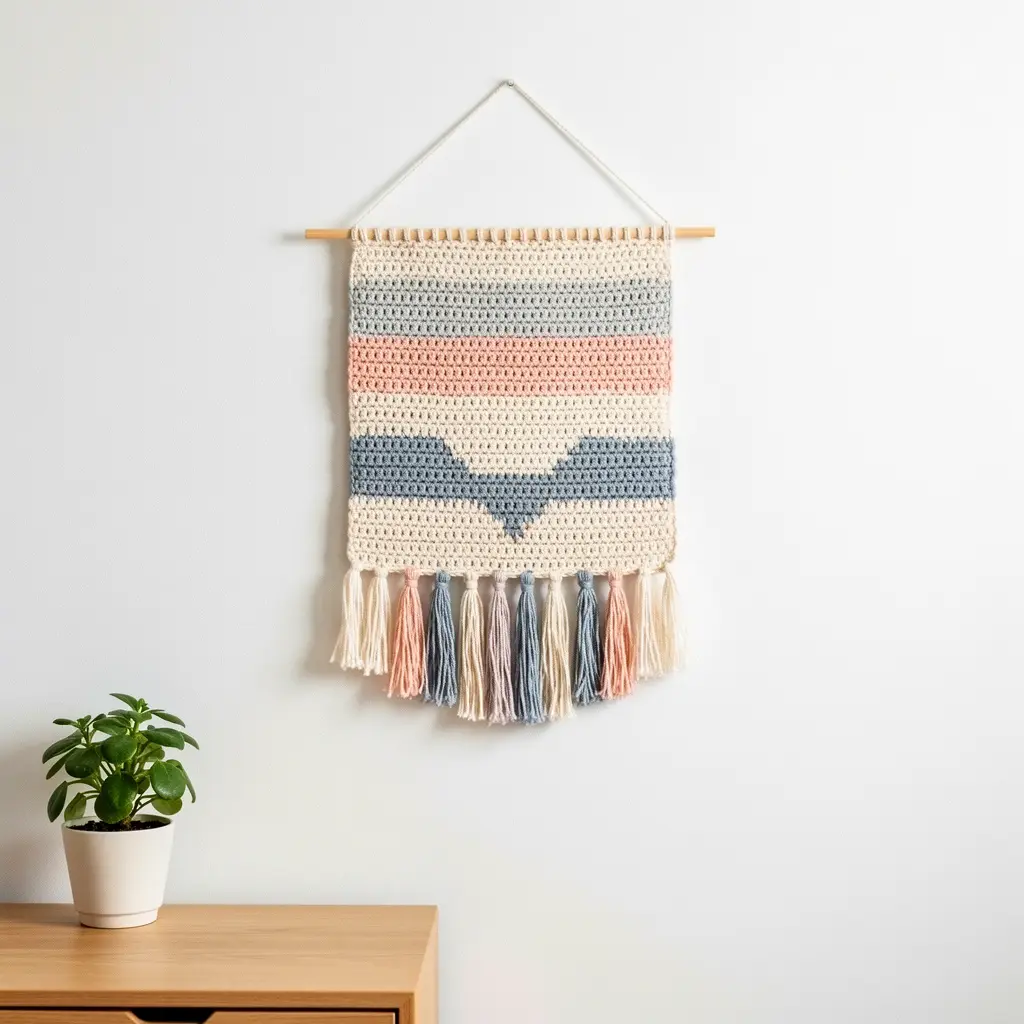 Budget Friendly Crochet Wall Hanging