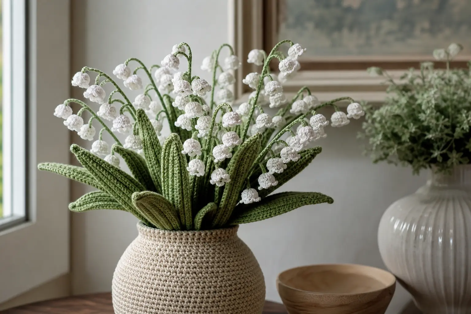 Everlasting Bloom Crochet Lily of the Valley Decor