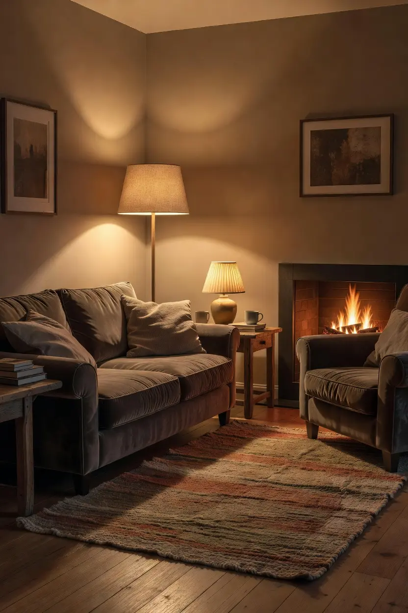 Cozy Living Room Ideas with Warm Lighting