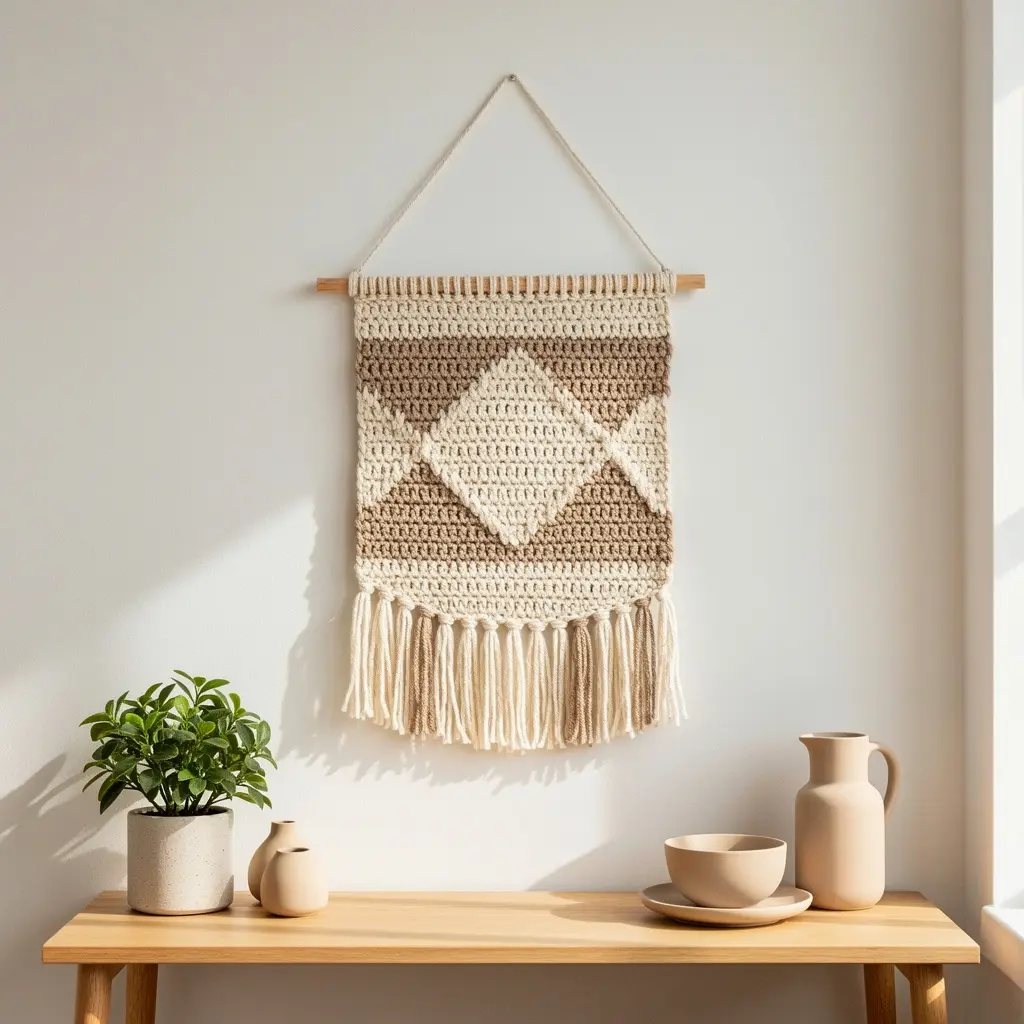 Budget Friendly Crochet Wall Hanging