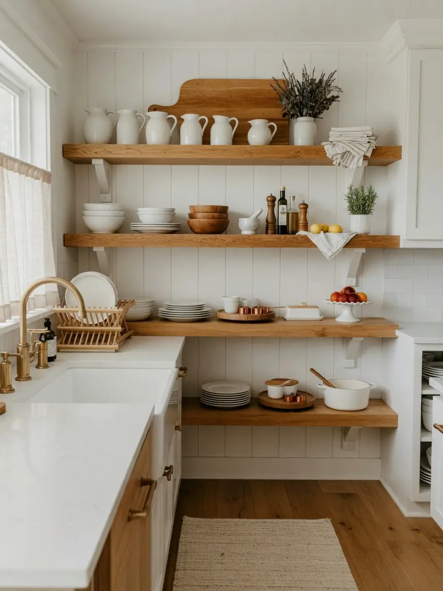 Curated Kitchen Open Shelving