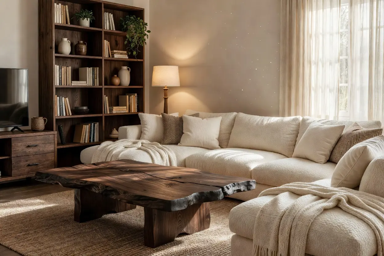 Cozy Brown and Cream Living Room Decor Ideas