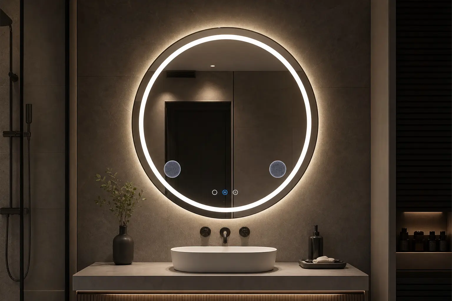 Modern LED Bathroom Mirror Ideas with Touch Sensors