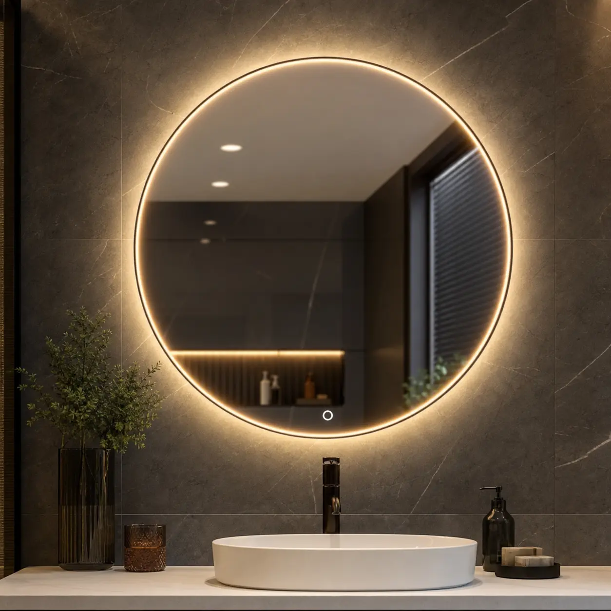 Modern LED Bathroom Mirror Ideas with Touch Sensors