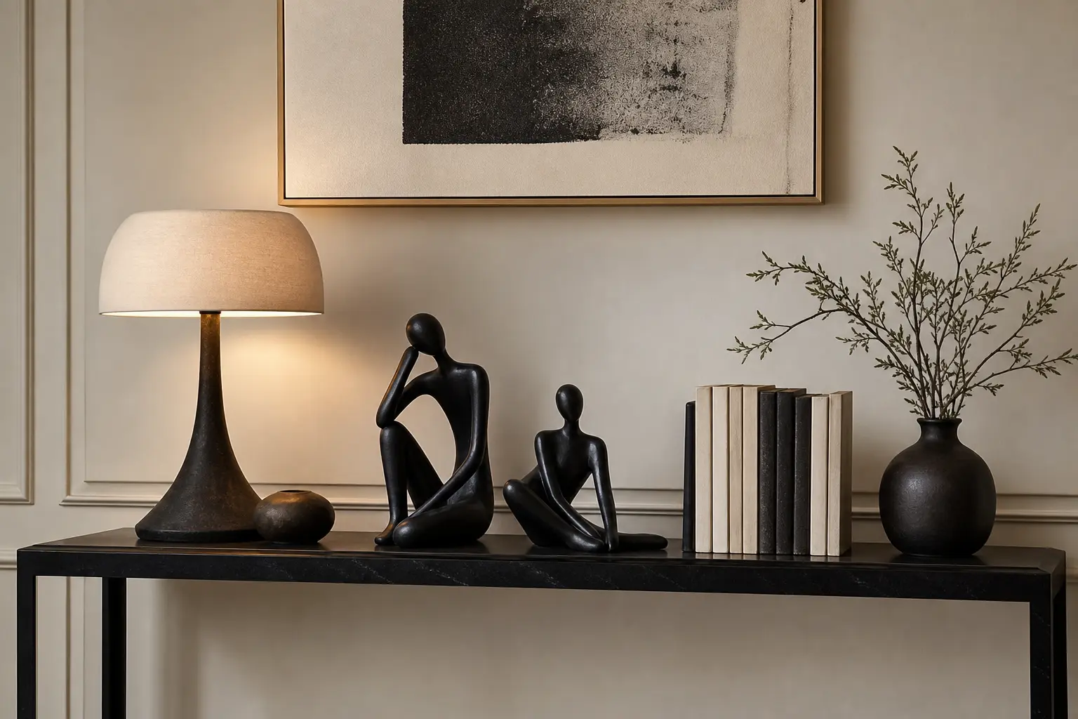 Black Abstract Figurine Set Ideas