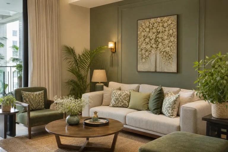 Aesthetic Olive Green Living Room Decor Ideas