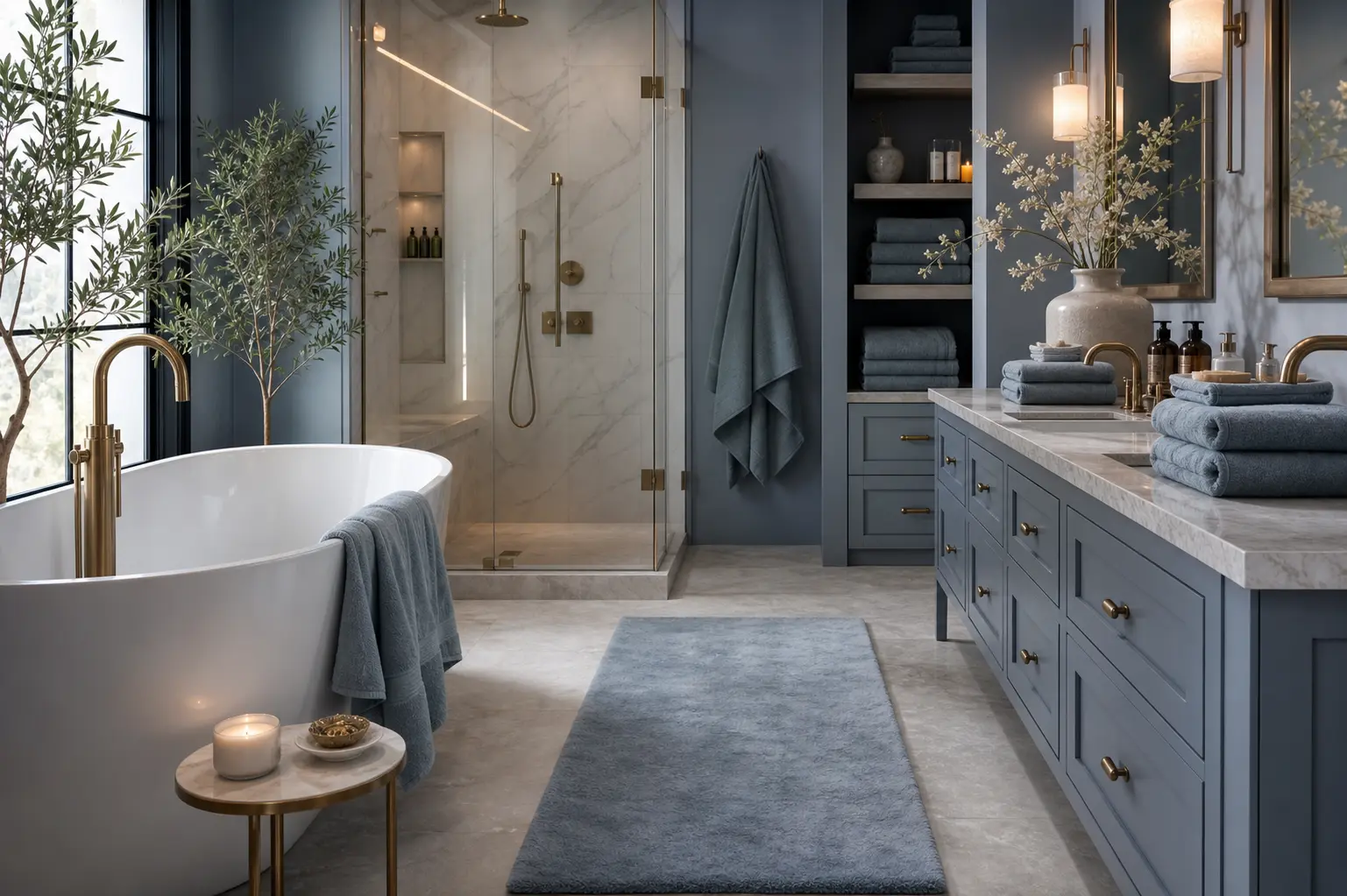 Dusty Blue Luxury Bathroom Ideas