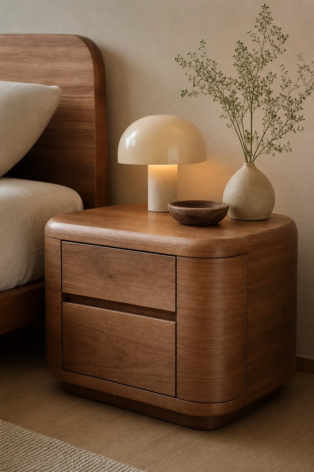 Solid Wood Bedside Table Ideas