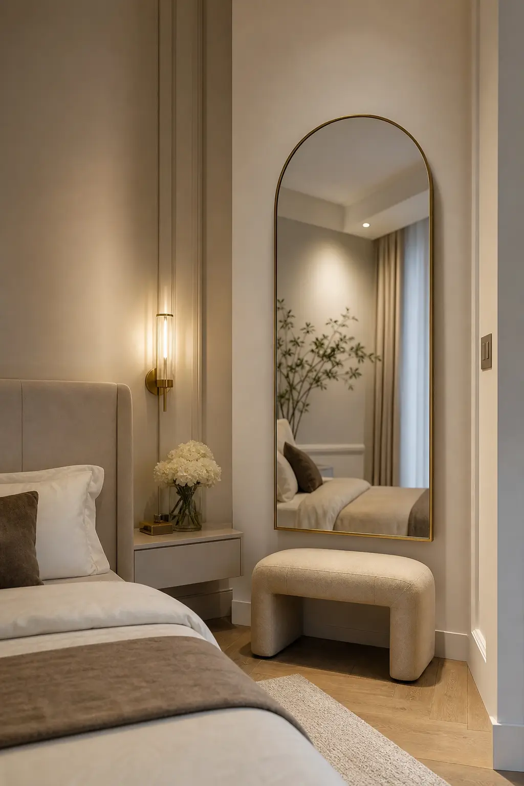 Modern Bedroom Mirror Corner Decor Ideas