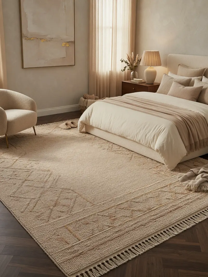 Warm Beige Luxury Bedroom Design Ideas