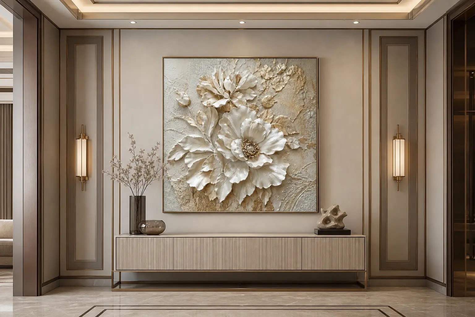 Elegant 3D Floral Wall Decor Ideas | Luxury Home Inspiration