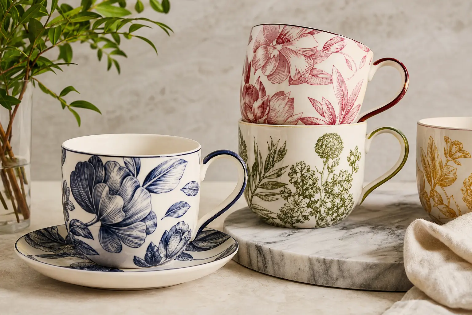 Elegant Floral Teacup Set Ideas