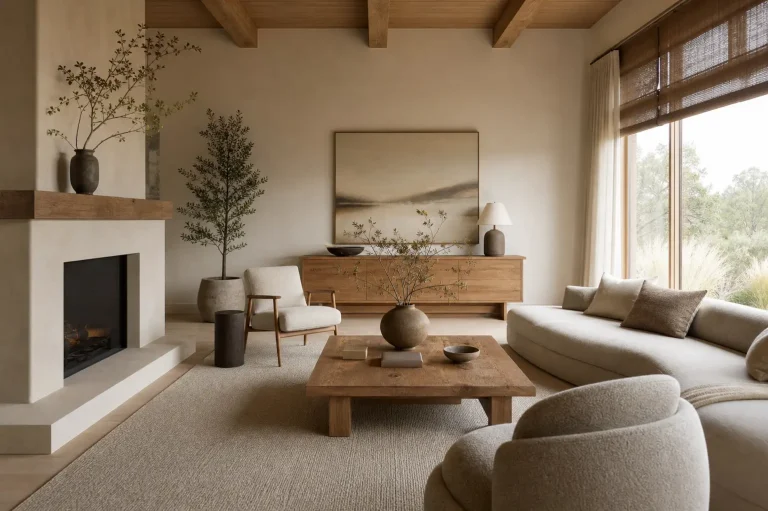 Modern Warm Japandi Living Room Ideas