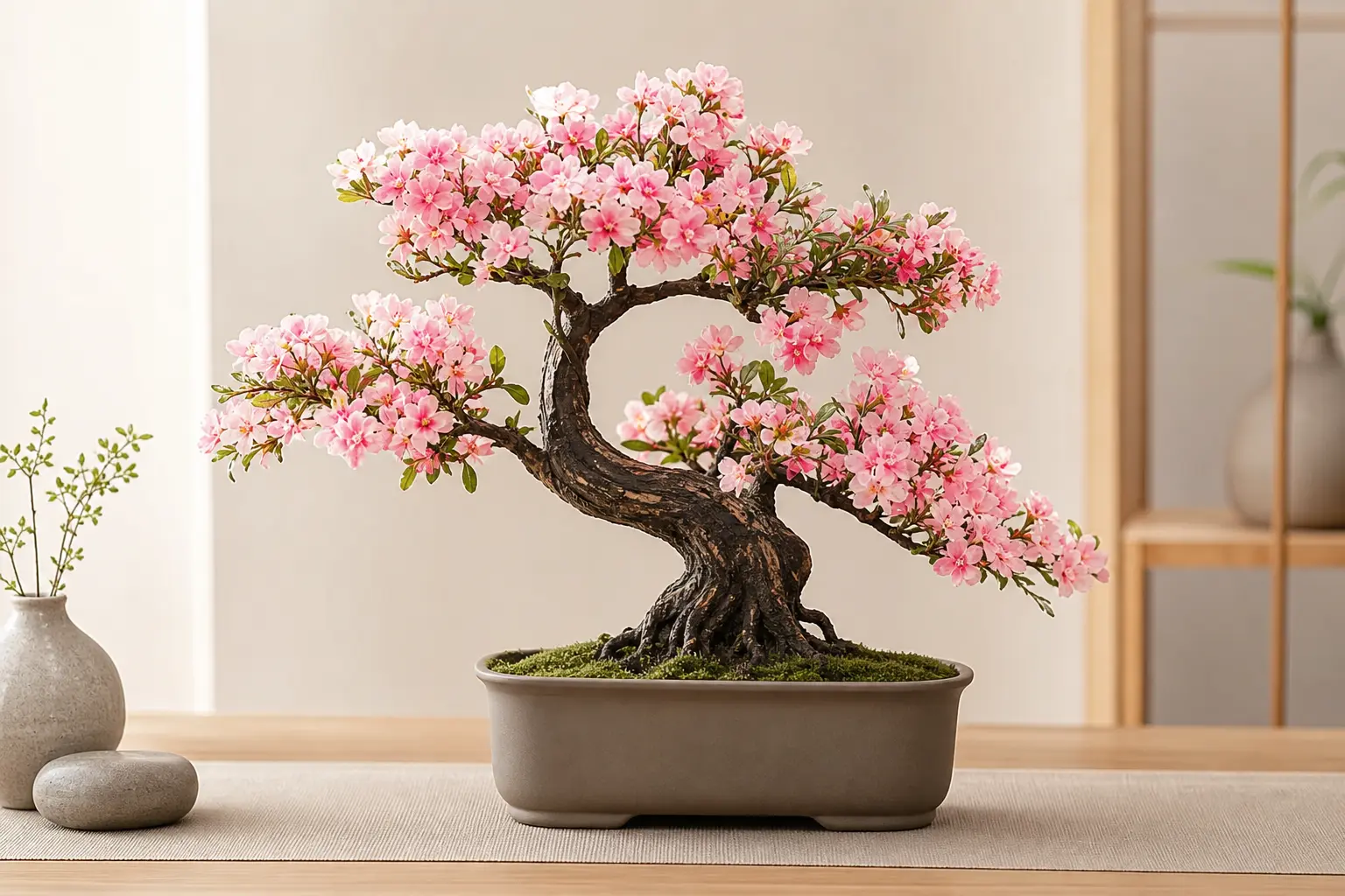 Pink Flower Bonsai Artificial Plant Ideas