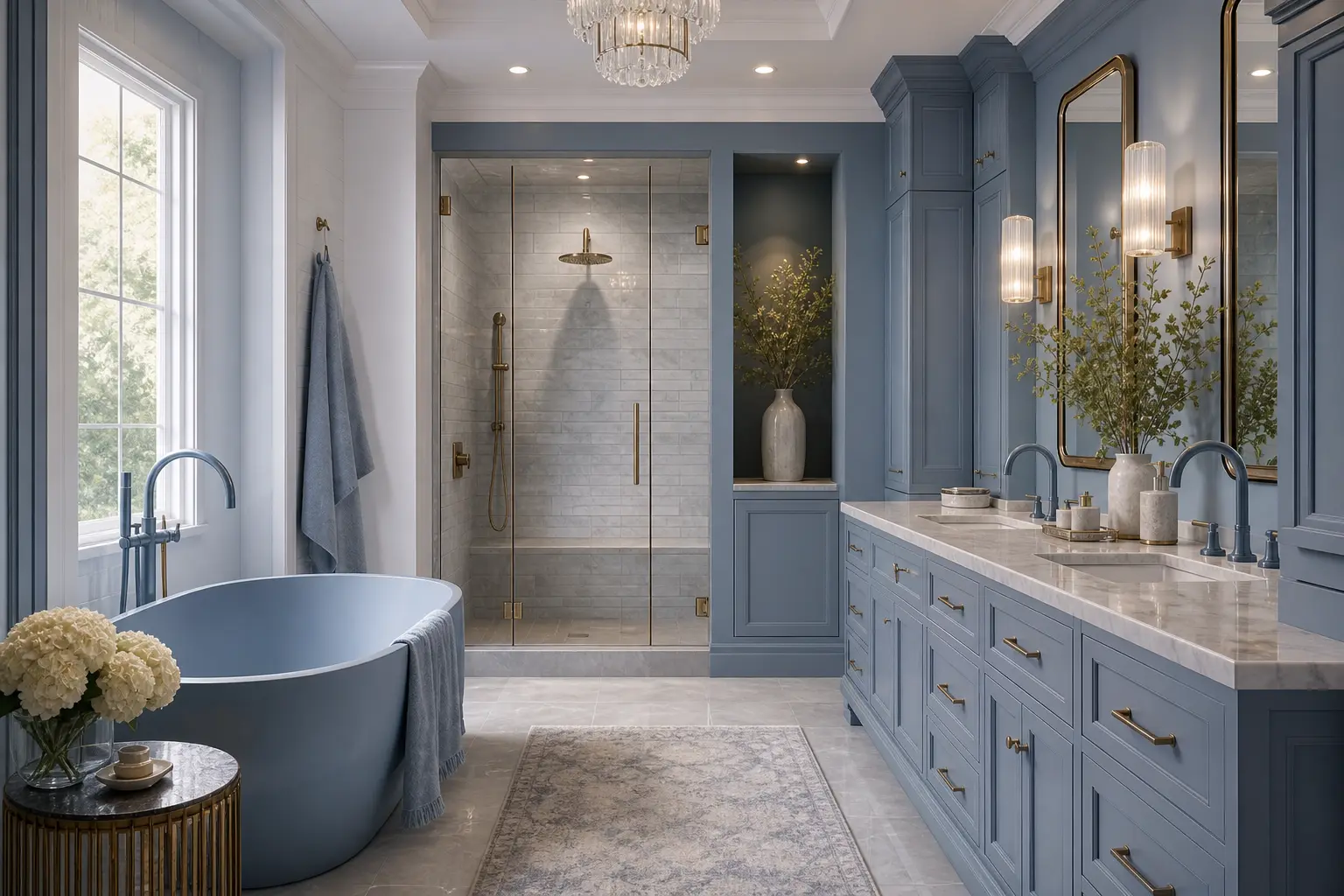 Dusty Blue Luxury Bathroom Ideas