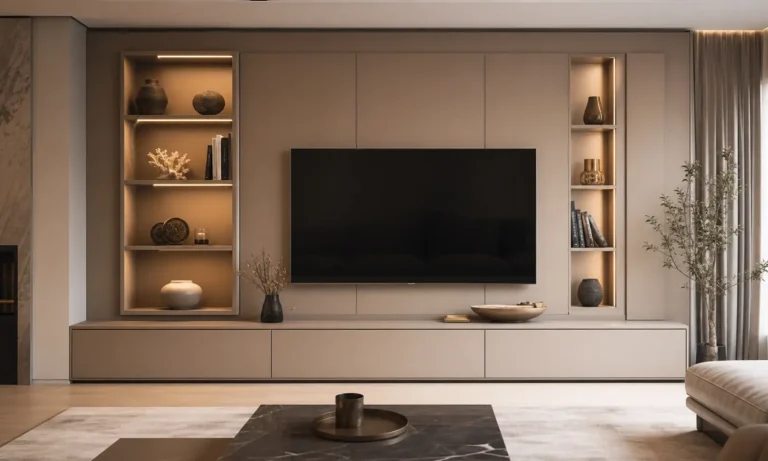 Luxury Beige TV Unit Design Ideas