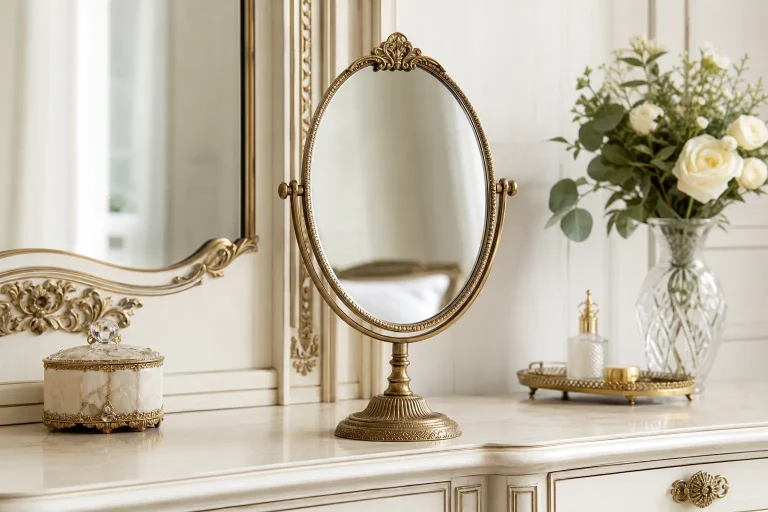 Royal Vintage Oval Makeup Mirror Ideas