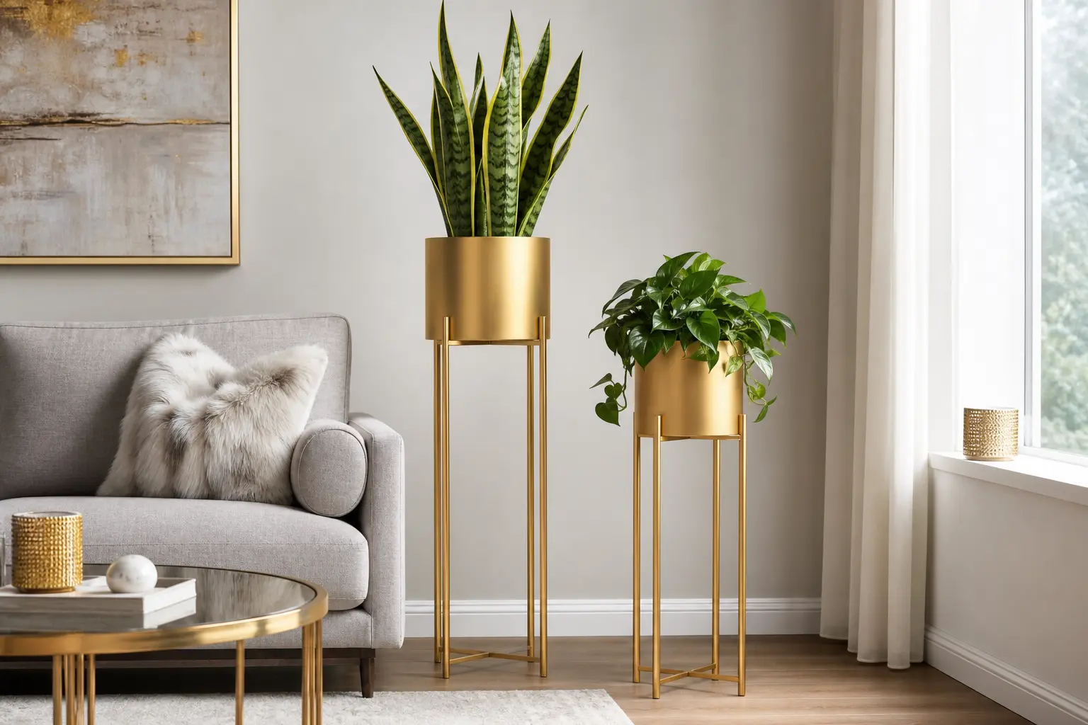 Gold Plant Stand Pot Ideas
