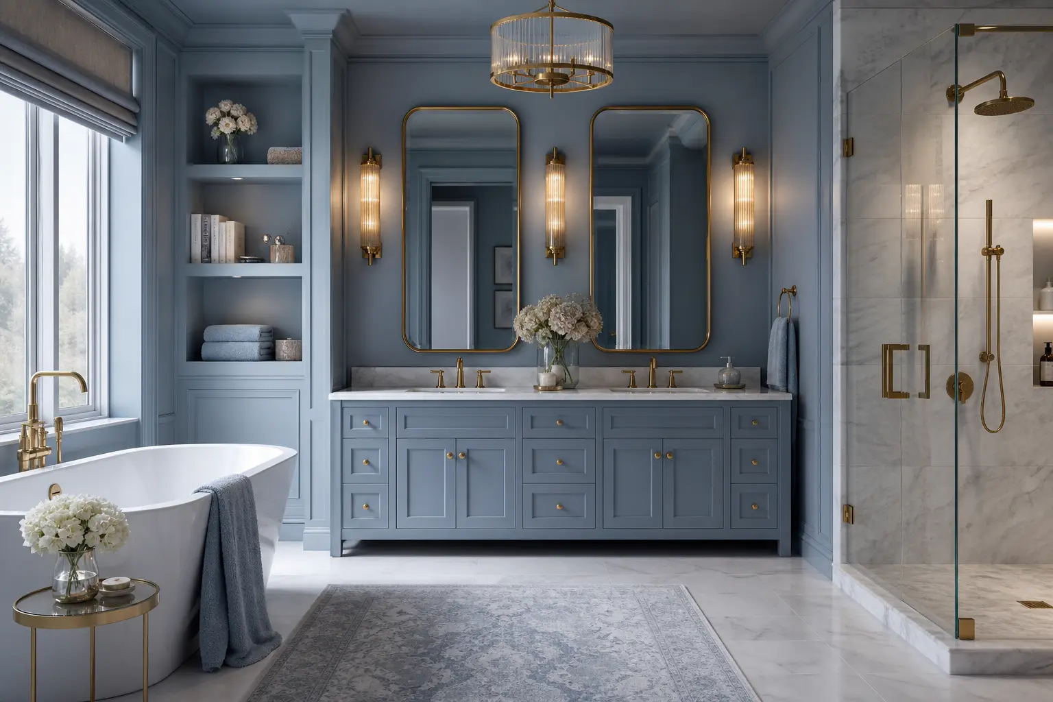 Dusty Blue Luxury Bathroom Ideas