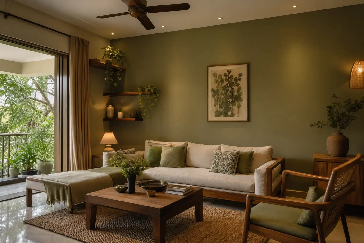 Aesthetic Olive Green Living Room Decor Ideas