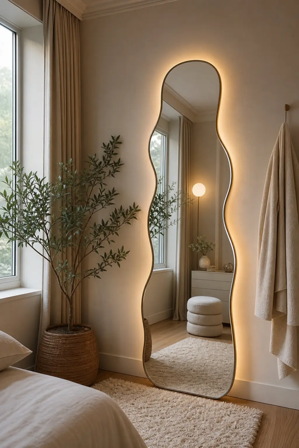 Modern Wavy Mirror Decor Ideas