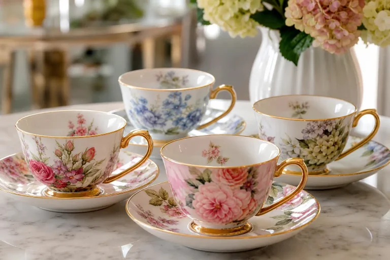 Elegant Floral Teacup Set Ideas