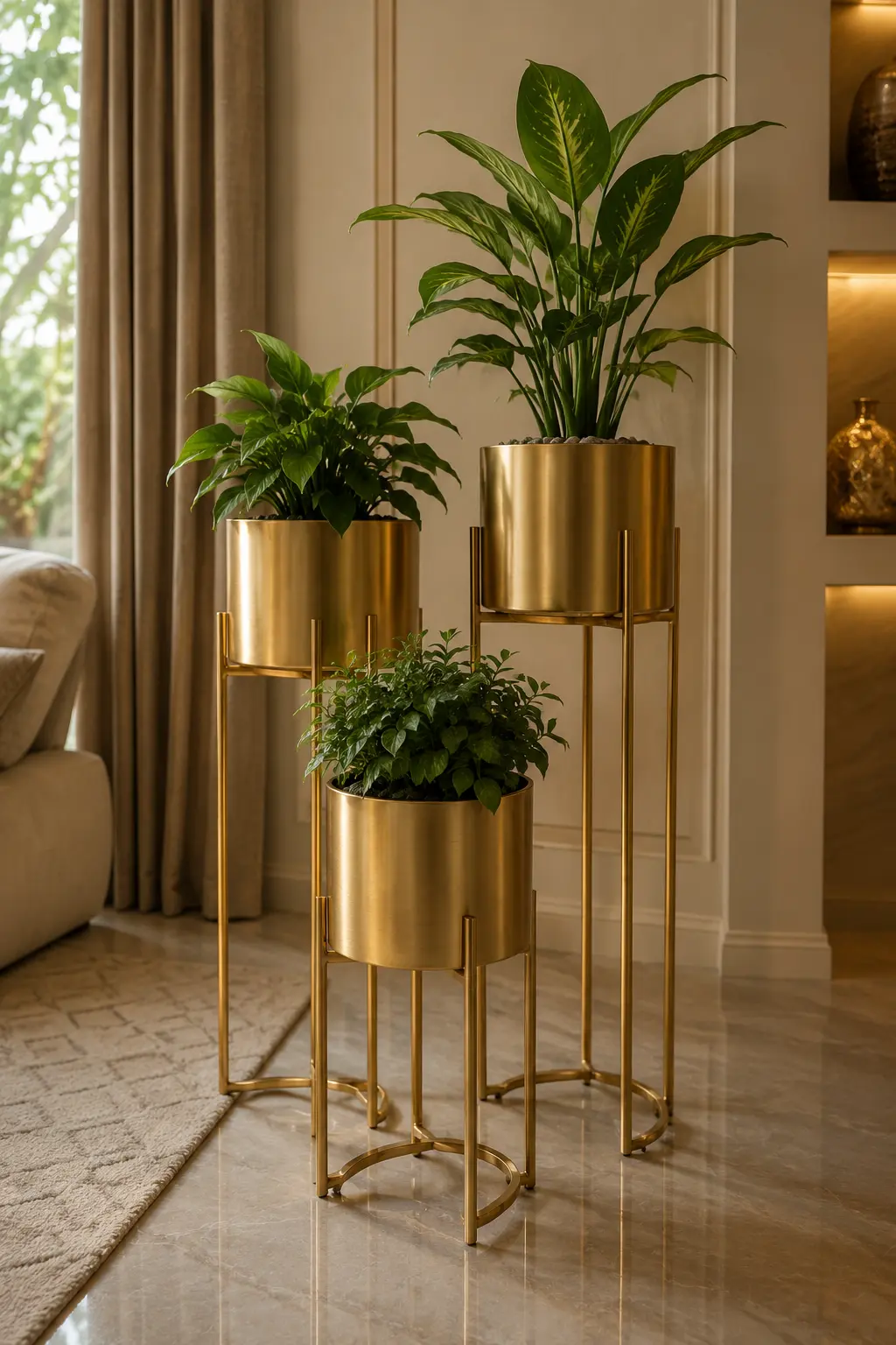 Gold Plant Stand Pot Ideas