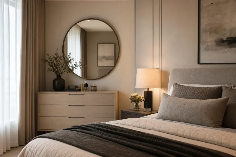 Modern Bedroom Mirror Corner Decor Ideas