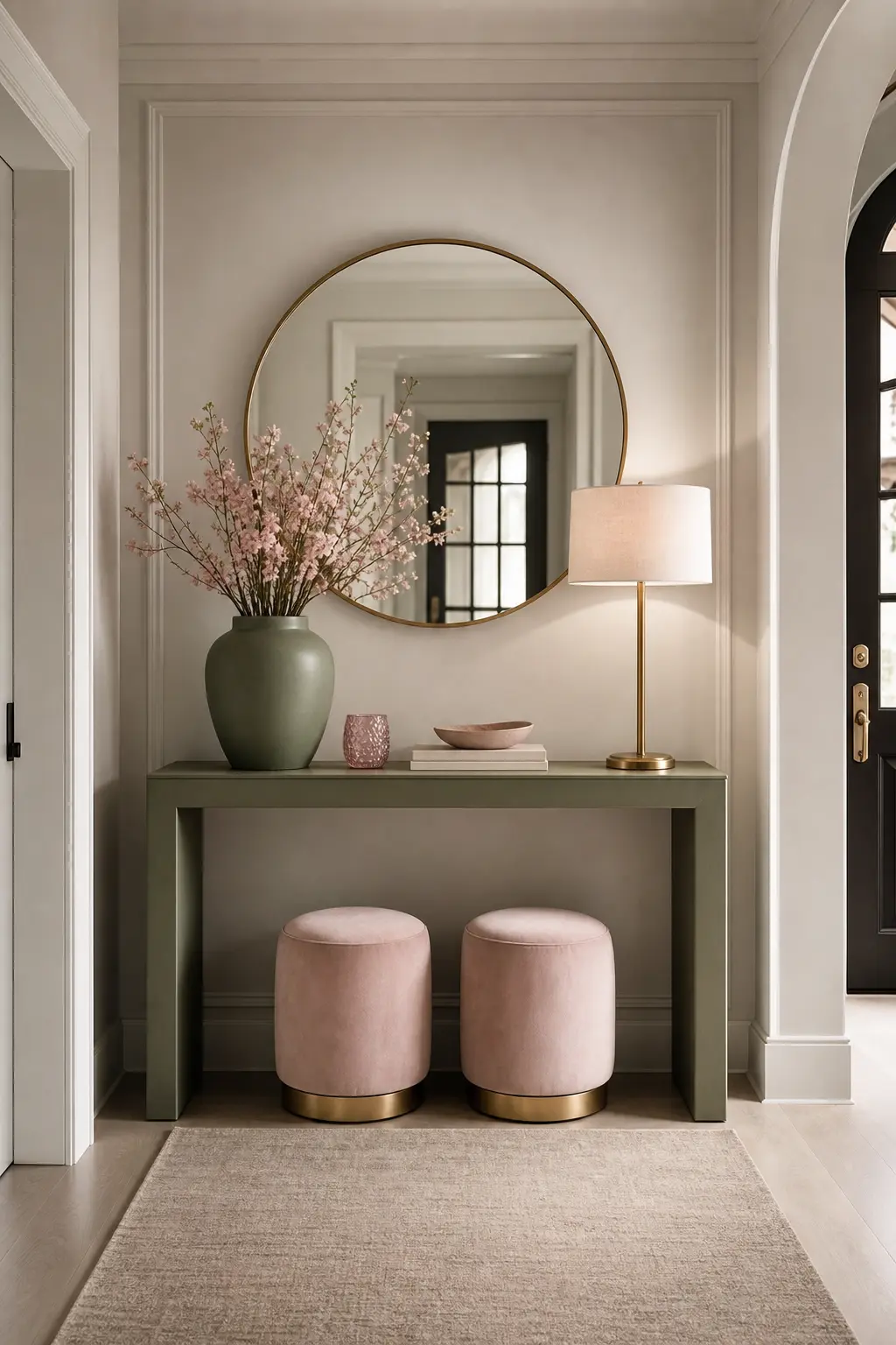 Sage Green & Blush Pink Entryway Decor Ideas