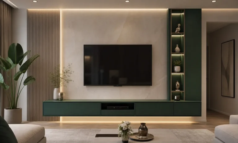 Modern Emerald Green TV Unit Design Ideas