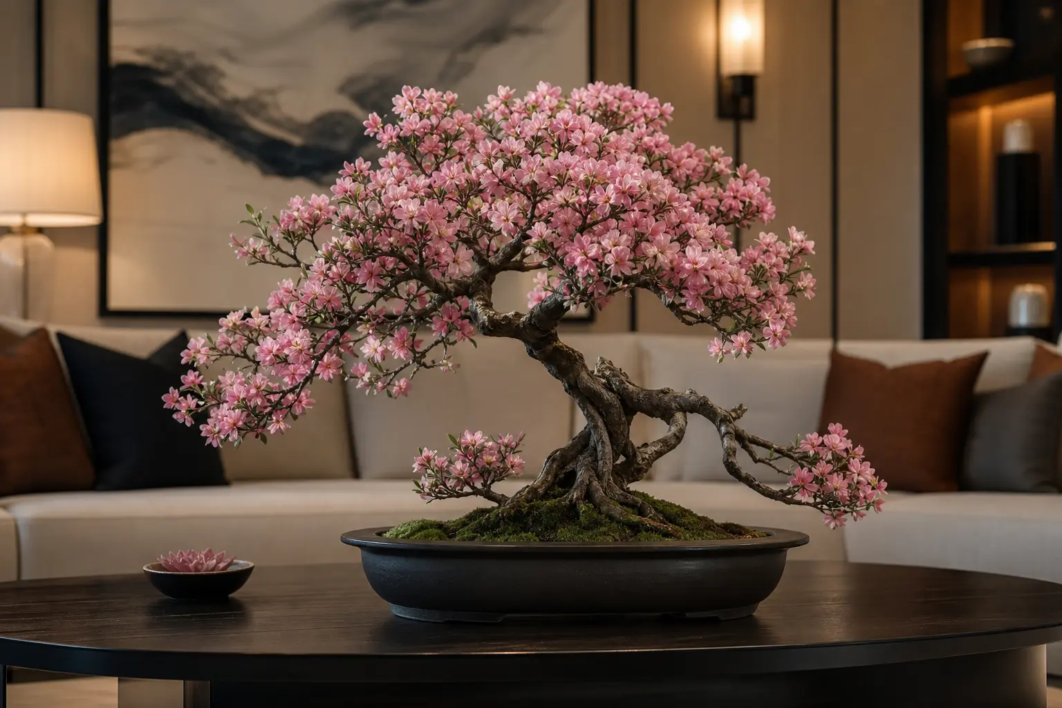 Pink Flower Bonsai Artificial Plant Ideas