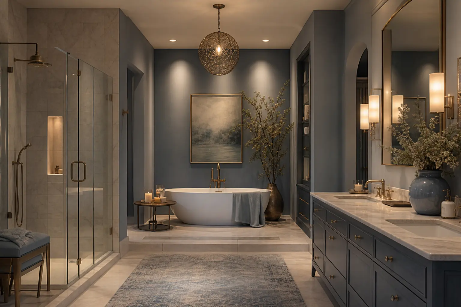 Dusty Blue Luxury Bathroom Ideas