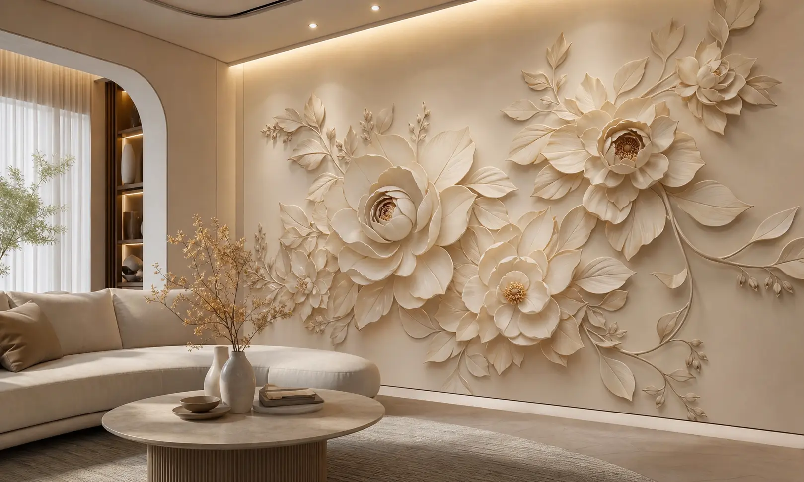 Elegant 3D Floral Wall Decor Ideas | Luxury Home Inspiration