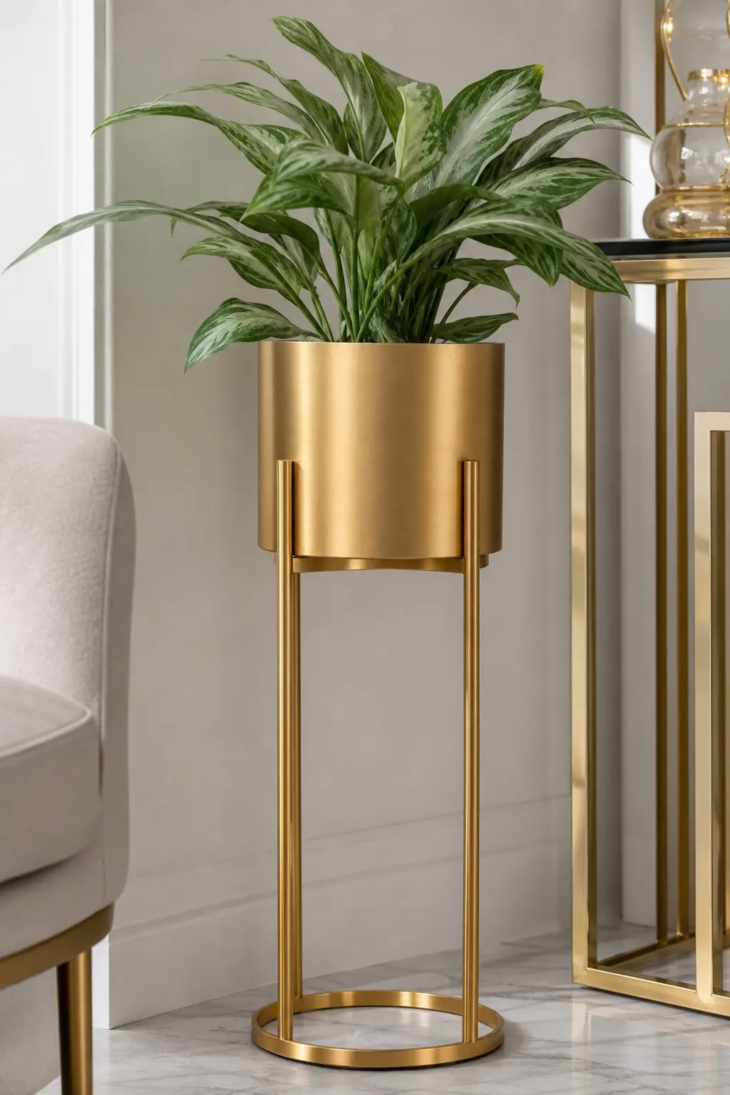 Gold Plant Stand Pot Ideas