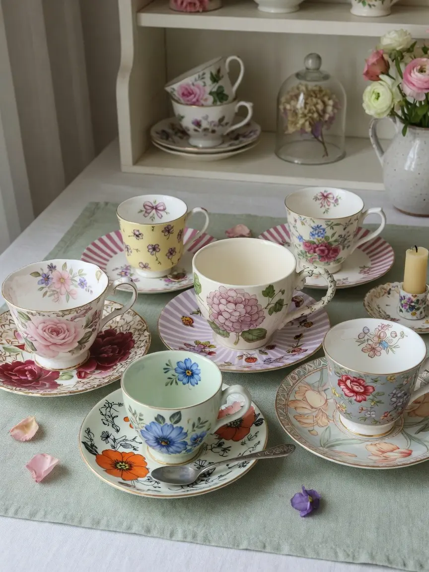 Elegant Floral Teacup Set Ideas