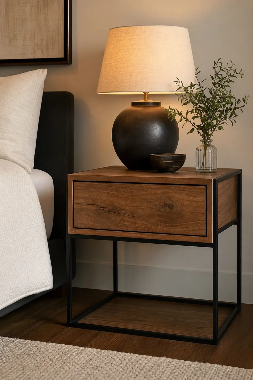 Solid Wood Bedside Table Ideas
