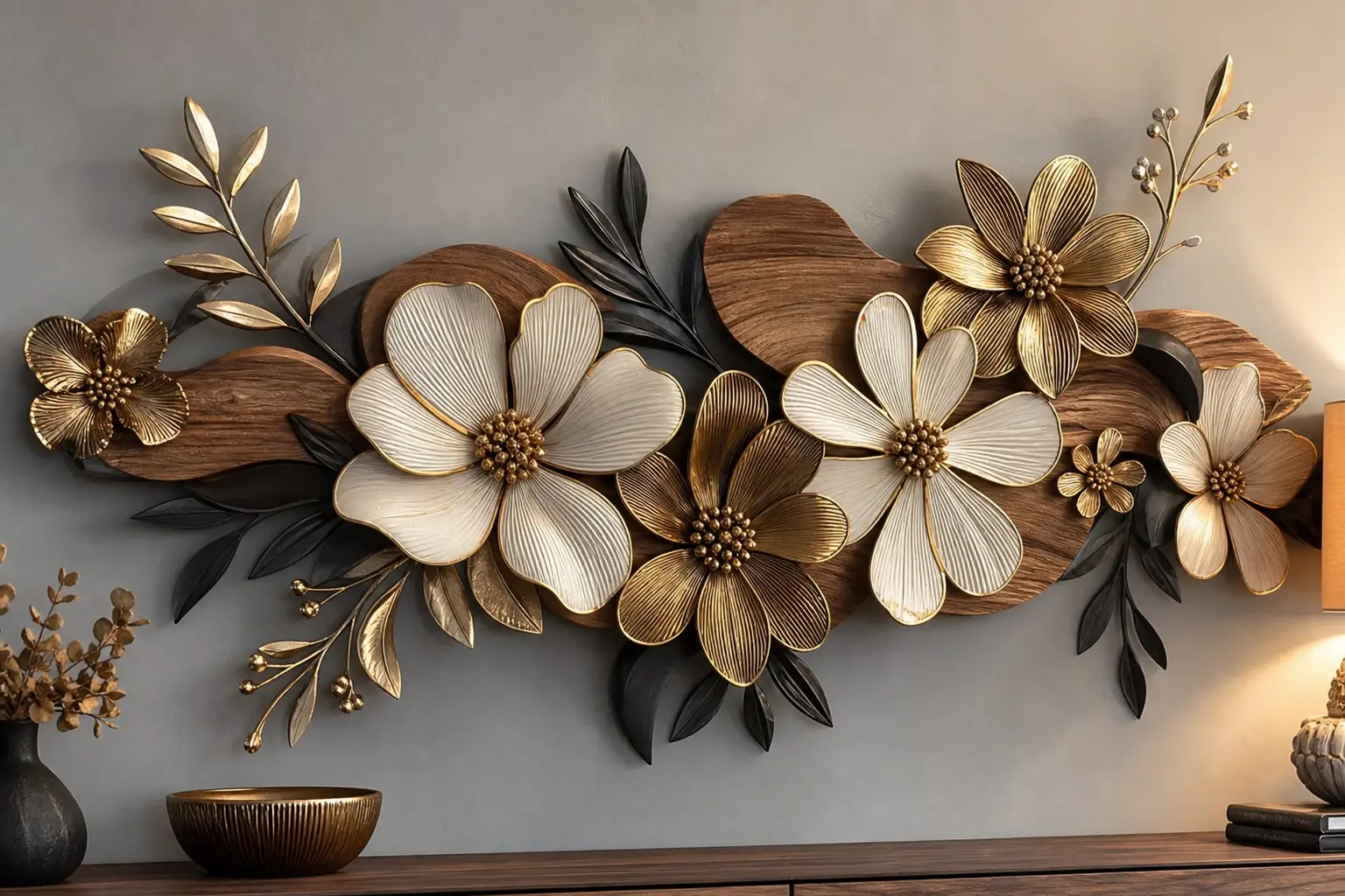 Luxury 3D Floral Wall Art Design Ideas