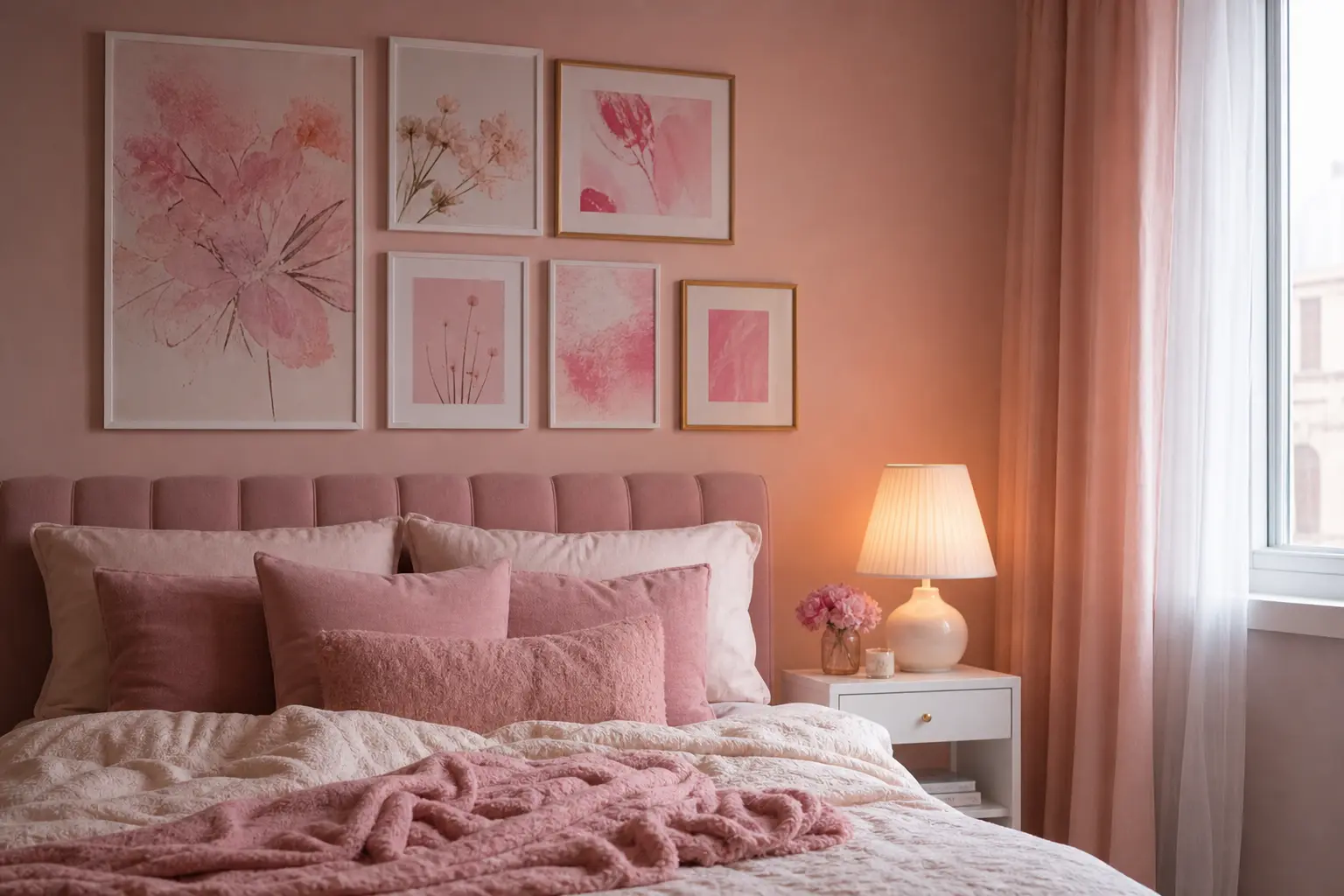 Pink Girly Room Wall Decor Ideas