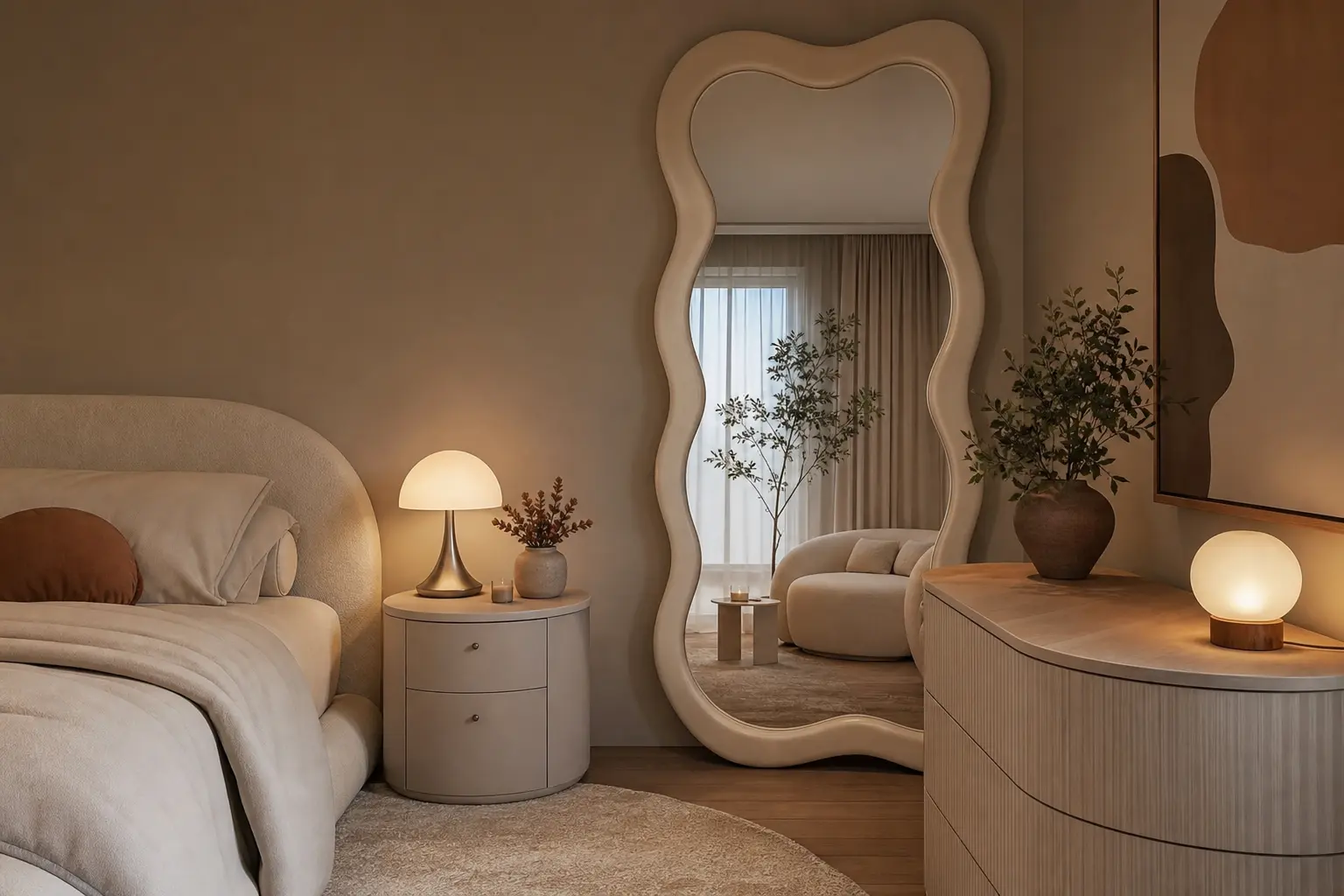 Modern Wavy Mirror Decor Ideas