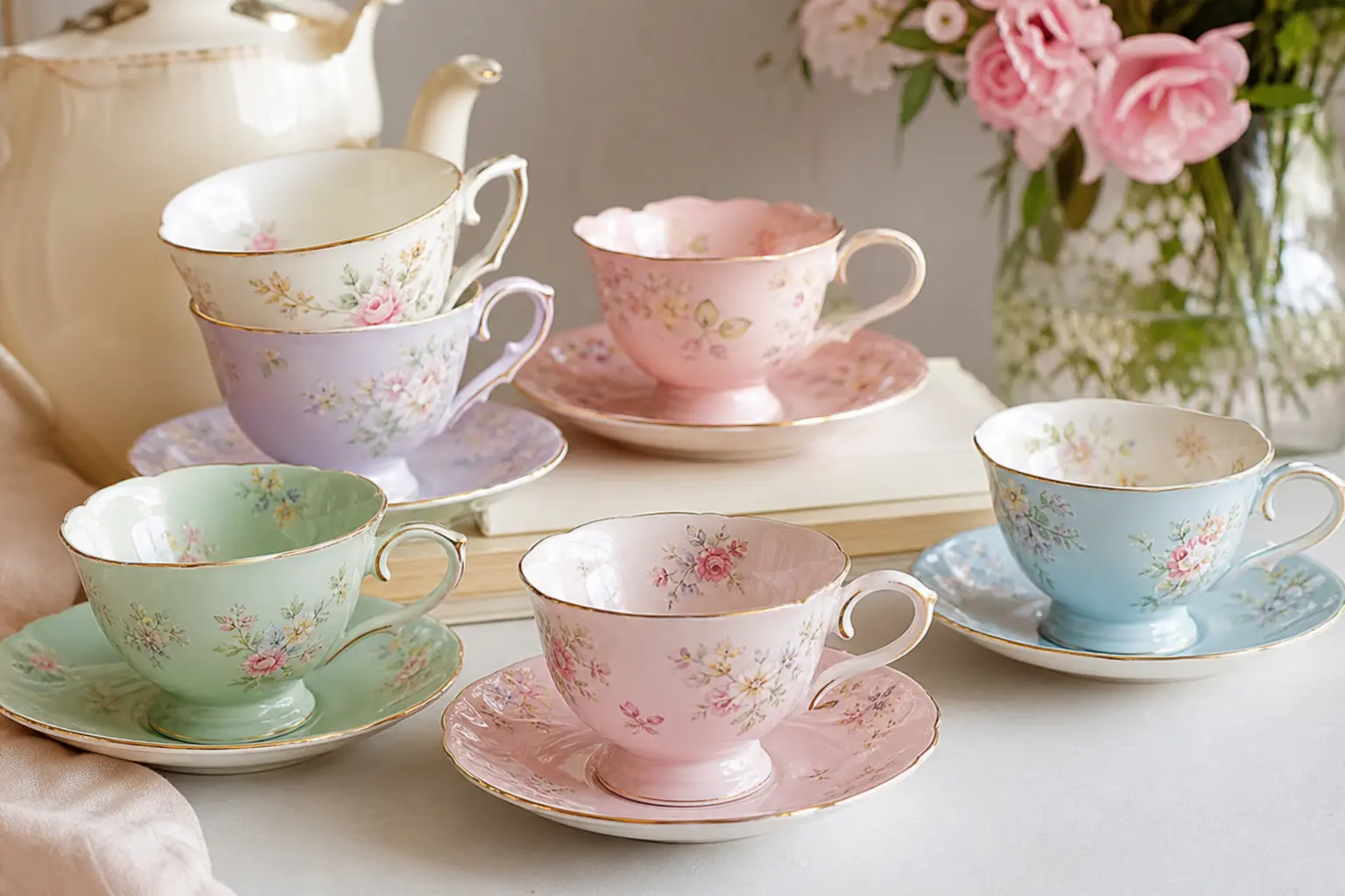 Elegant Floral Teacup Set Ideas