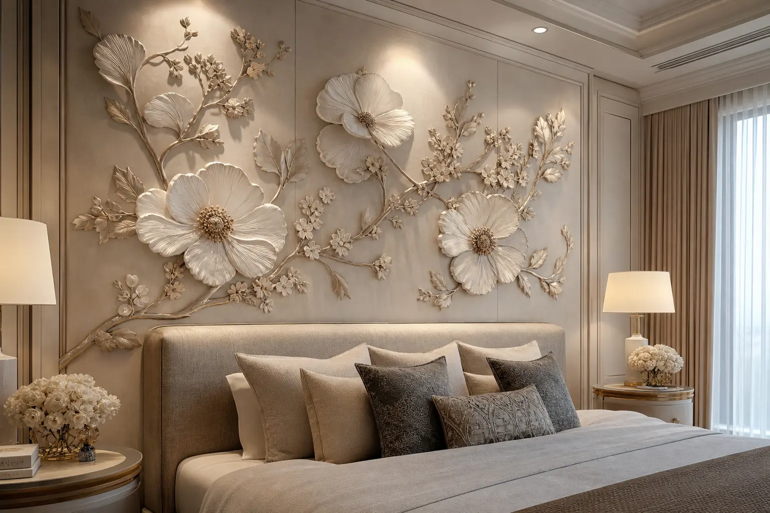 Elegant 3D Floral Wall Decor Ideas | Luxury Home Inspiration