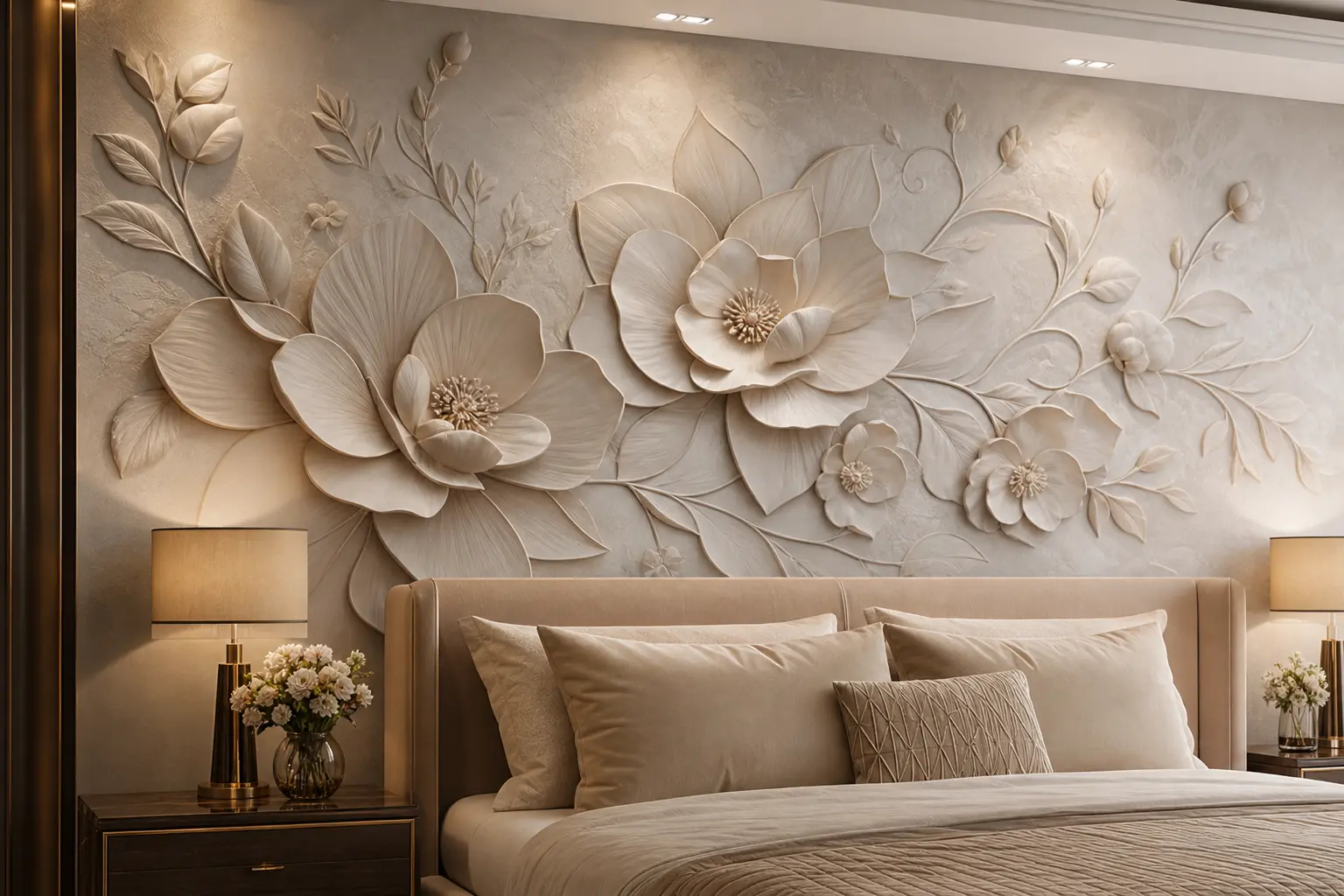 Elegant 3D Floral Wall Decor Ideas | Luxury Home Inspiration