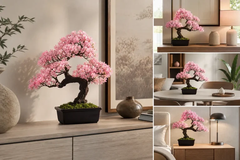 Pink Flower Bonsai Artificial Plant Ideas