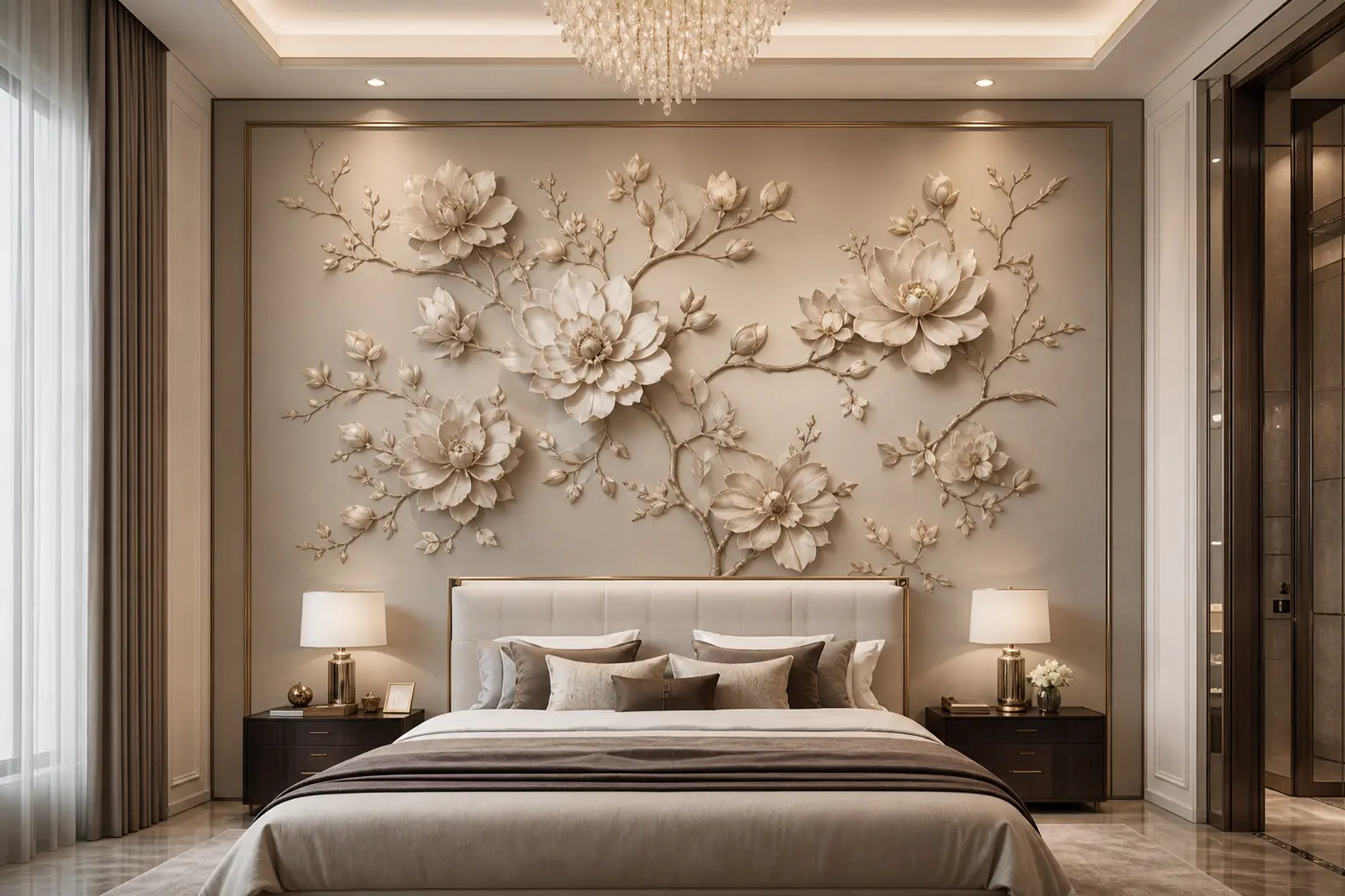 Elegant 3D Floral Wall Decor Ideas | Luxury Home Inspiration
