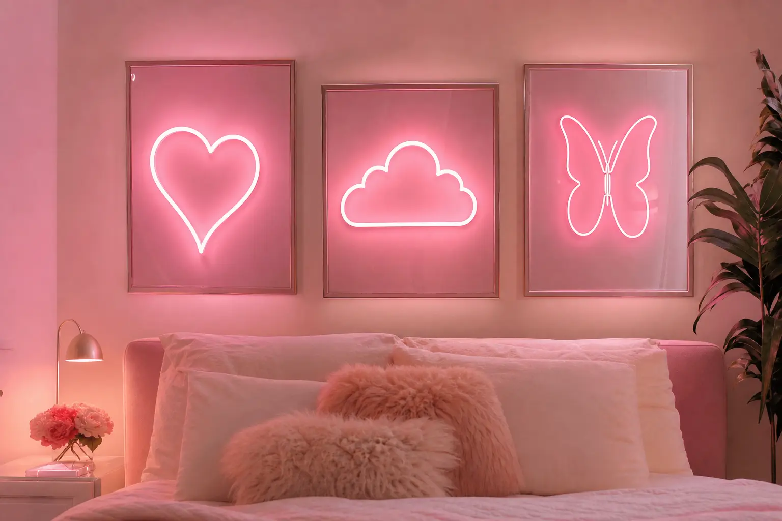 Pink Girly Room Wall Decor Ideas