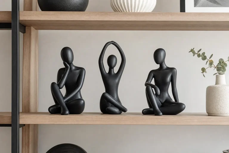 Black Abstract Figurine Set Ideas