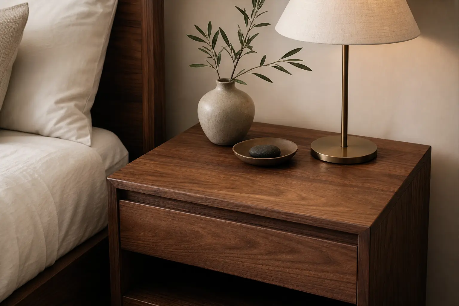 Solid Wood Bedside Table Ideas
