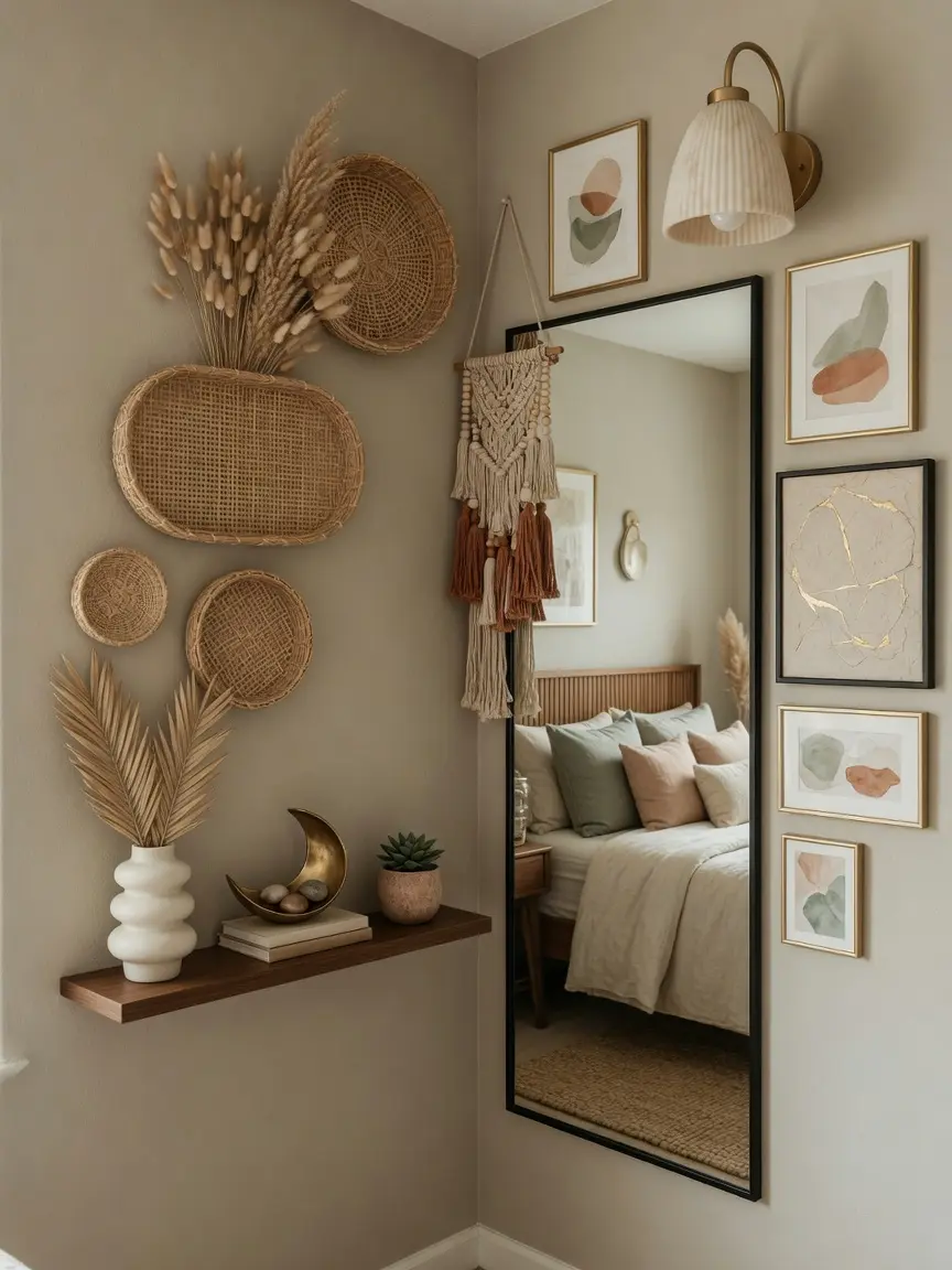 Modern Bedroom Mirror Corner Decor Ideas