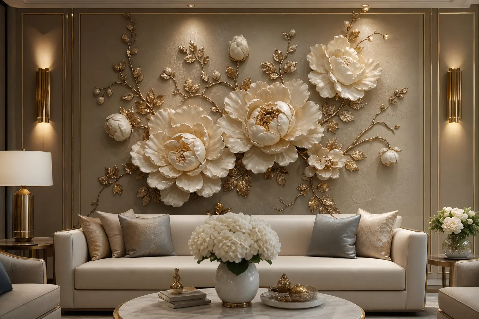 Elegant 3D Floral Wall Decor Ideas | Luxury Home Inspiration