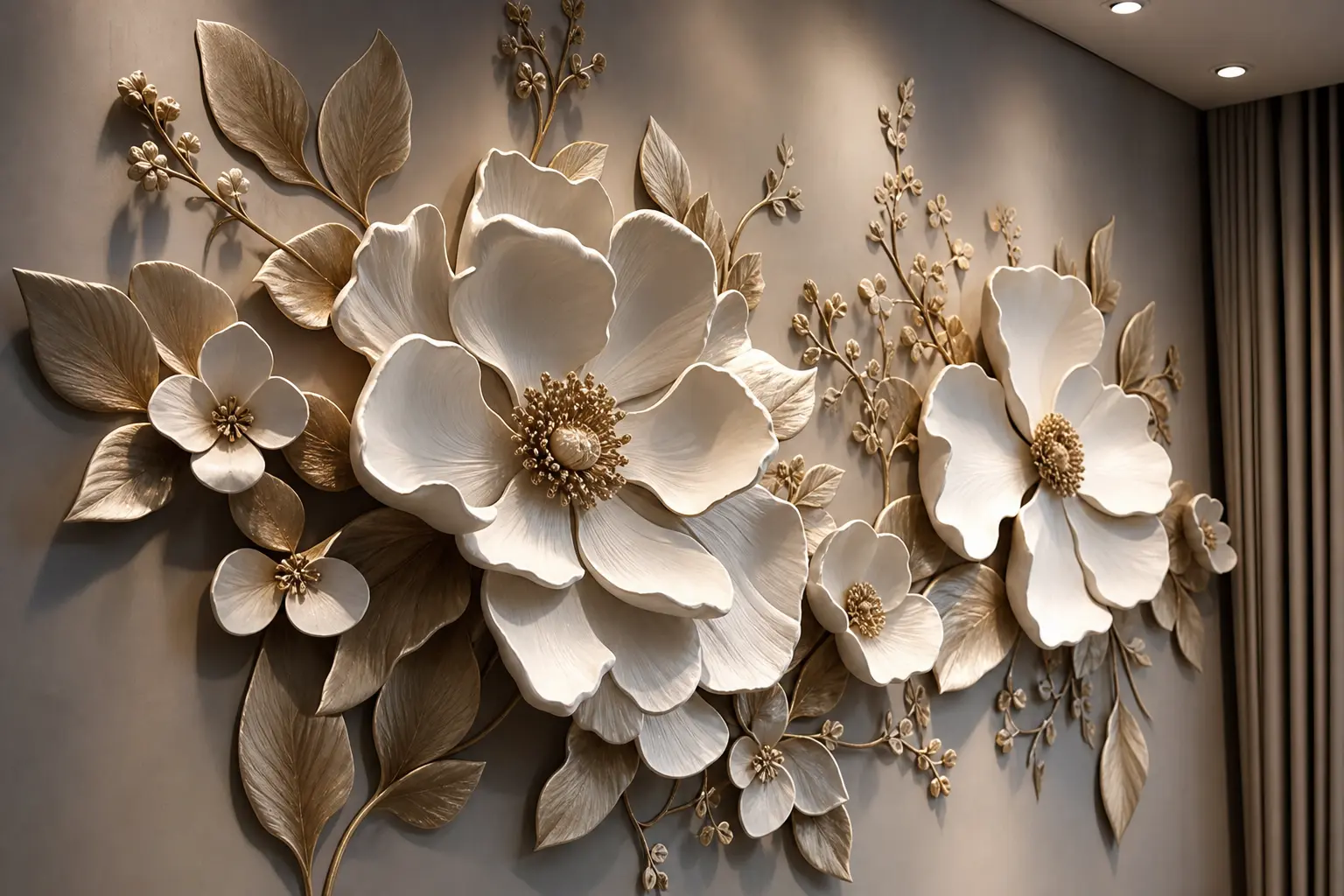 Elegant 3D Floral Wall Decor Ideas | Luxury Home Inspiration